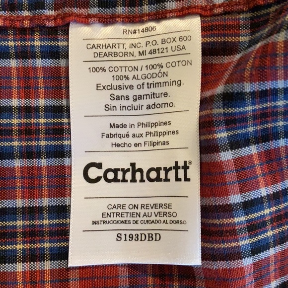 Carhartt XL Plaid Long Sleeved Button Down  Westerncore Cowboycore Shirt: 4271 - Picture 8 of 9